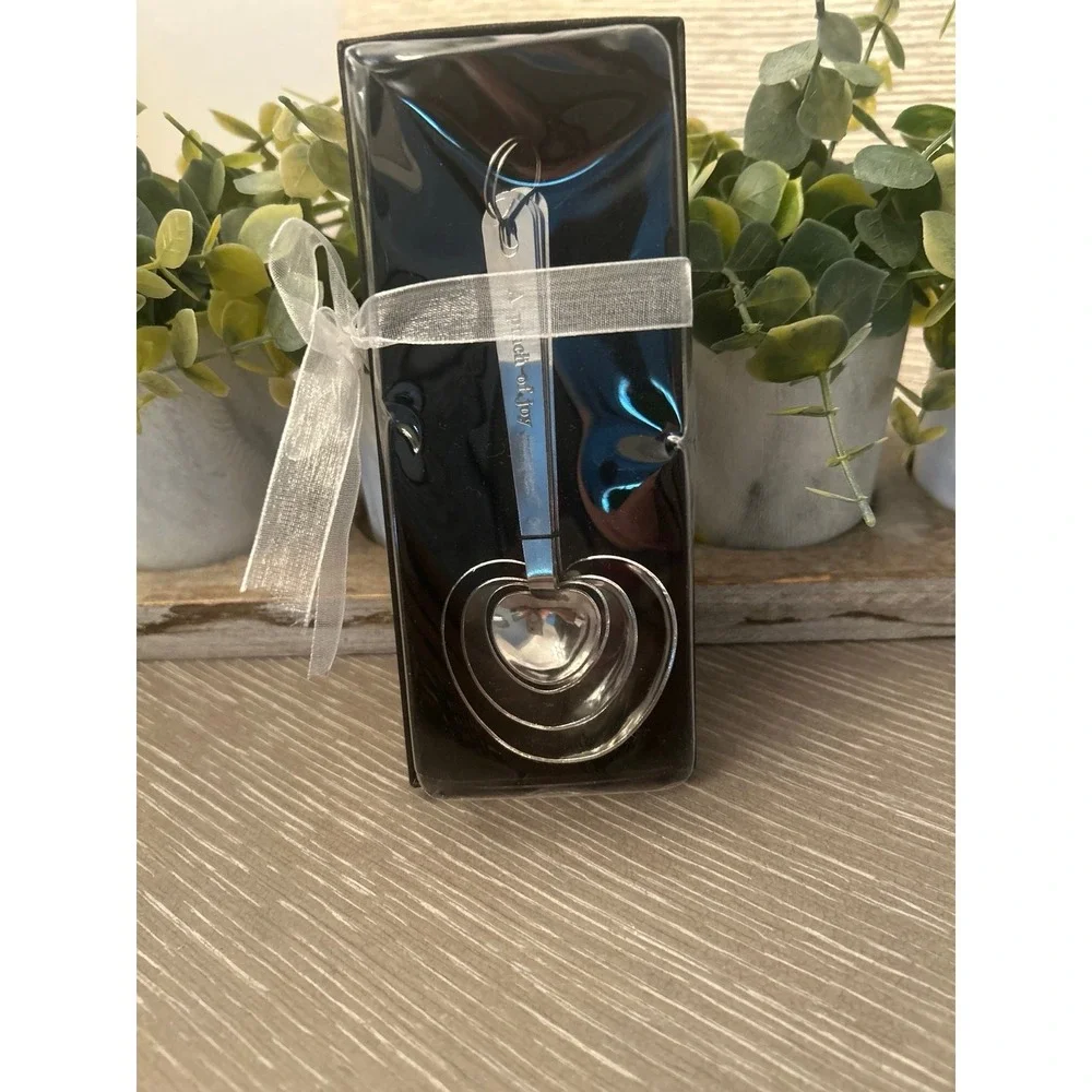 Heart shaped‎ measuring spoons pinch of joy 4 total